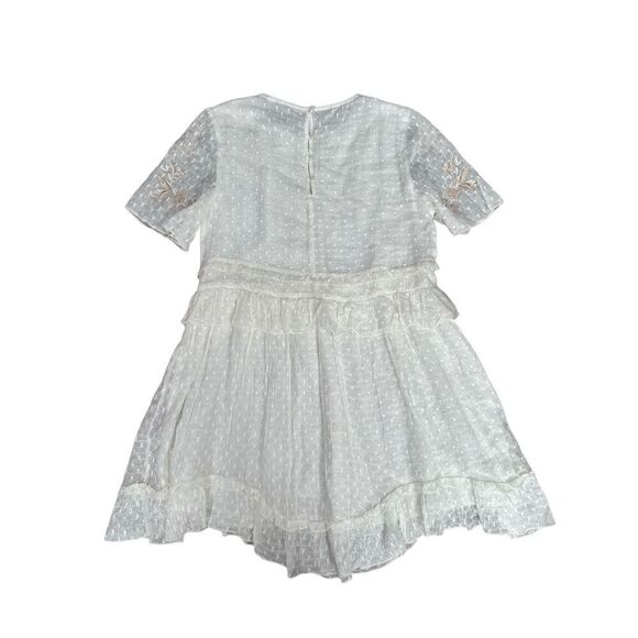 Anthropologie Ranna Gill Basilia Embroidered Mini Dress Babydoll Swing Boho XS - Picture 3 of 12